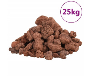 vidaXL Lavagranulat 25 kg Rot 1-2 cm