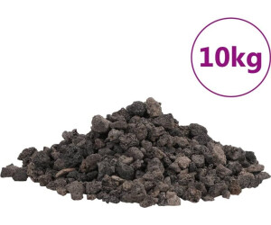 vidaXL Vulkangestein Schwarz 1-2 cm 10 kg