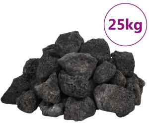vidaXL Lavagranulat 25 kg Schwarz 3-5 cm
