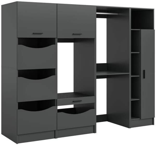 xonox.home Free Waschmaschinenumbau Set B/H/T: 248x195x68 cm in anthrazit Nachbildung und, Bild 3