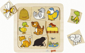 Goki Jeu en bois Qui vit où ?