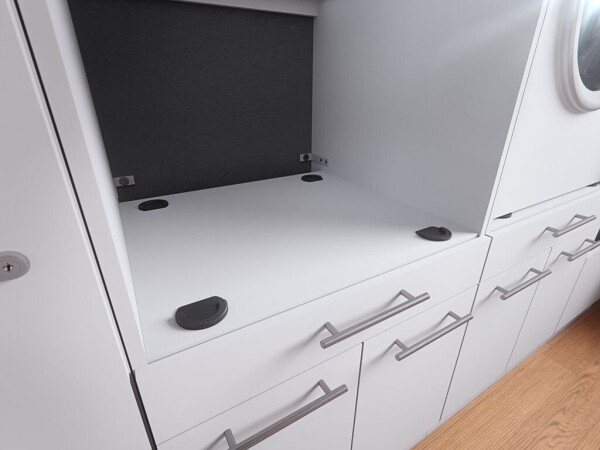 Freiraum Waschmaschinenumbauschrank >LAUNDREEZY< in weiß 135x200x67,5 (BxHxT), Bild 4