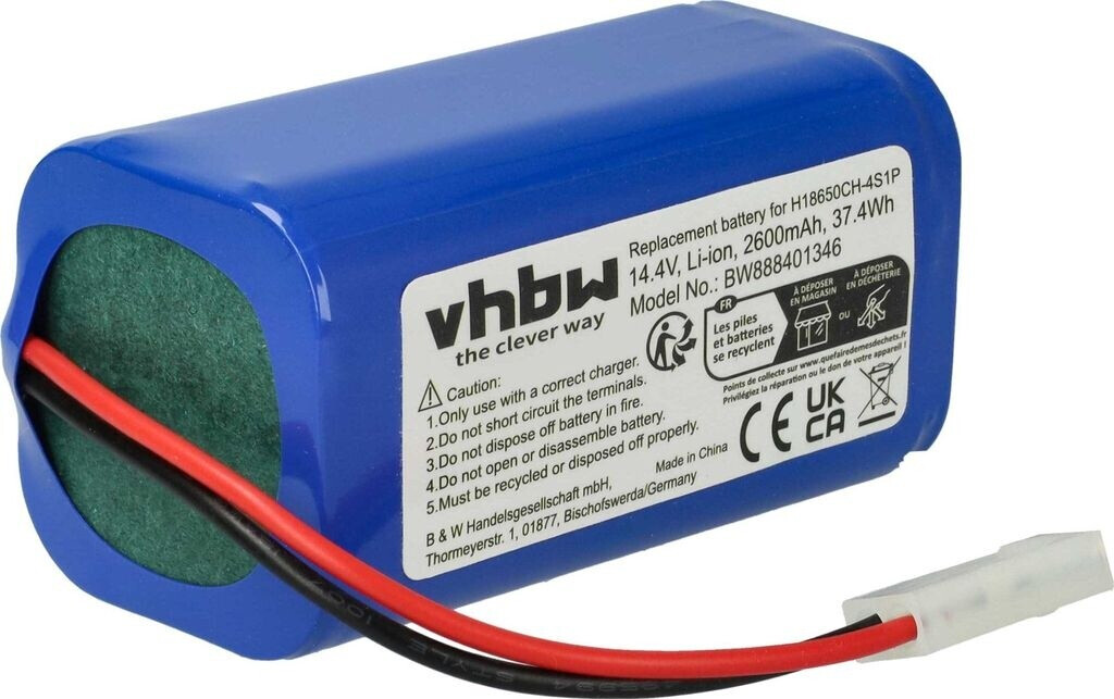 vhbw Akku kompatibel mit Welpe R30, R35 Staubsauger (2600 mAh, 14,4 V, Li-Ion)