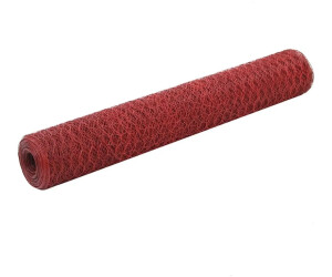 vidaXL Drahtzaun Stahl mit PVC-Beschichtung 25x1 m Rot (143307)