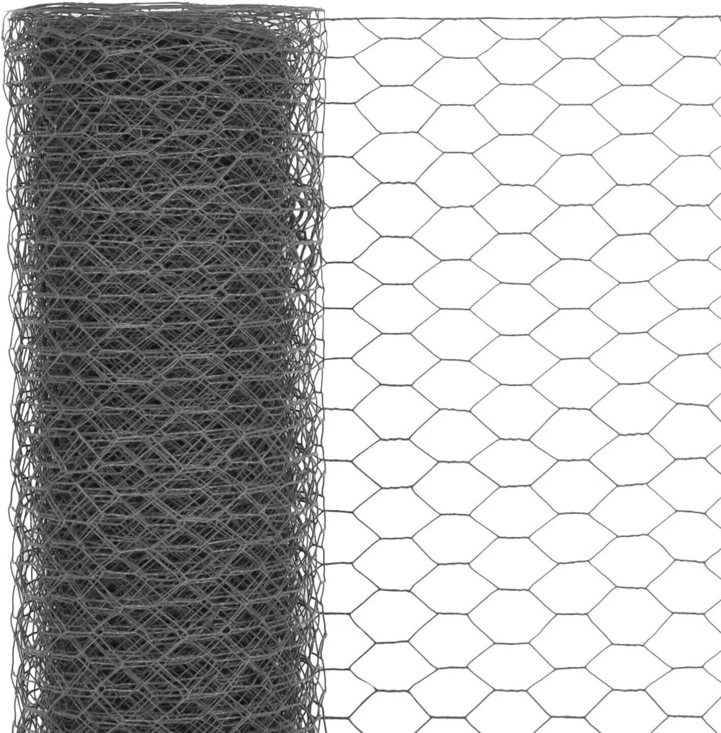 vidaXL vidaXL Wire Fence Steel with PVC Coating 25x1.5 m Grey (143291) - back view