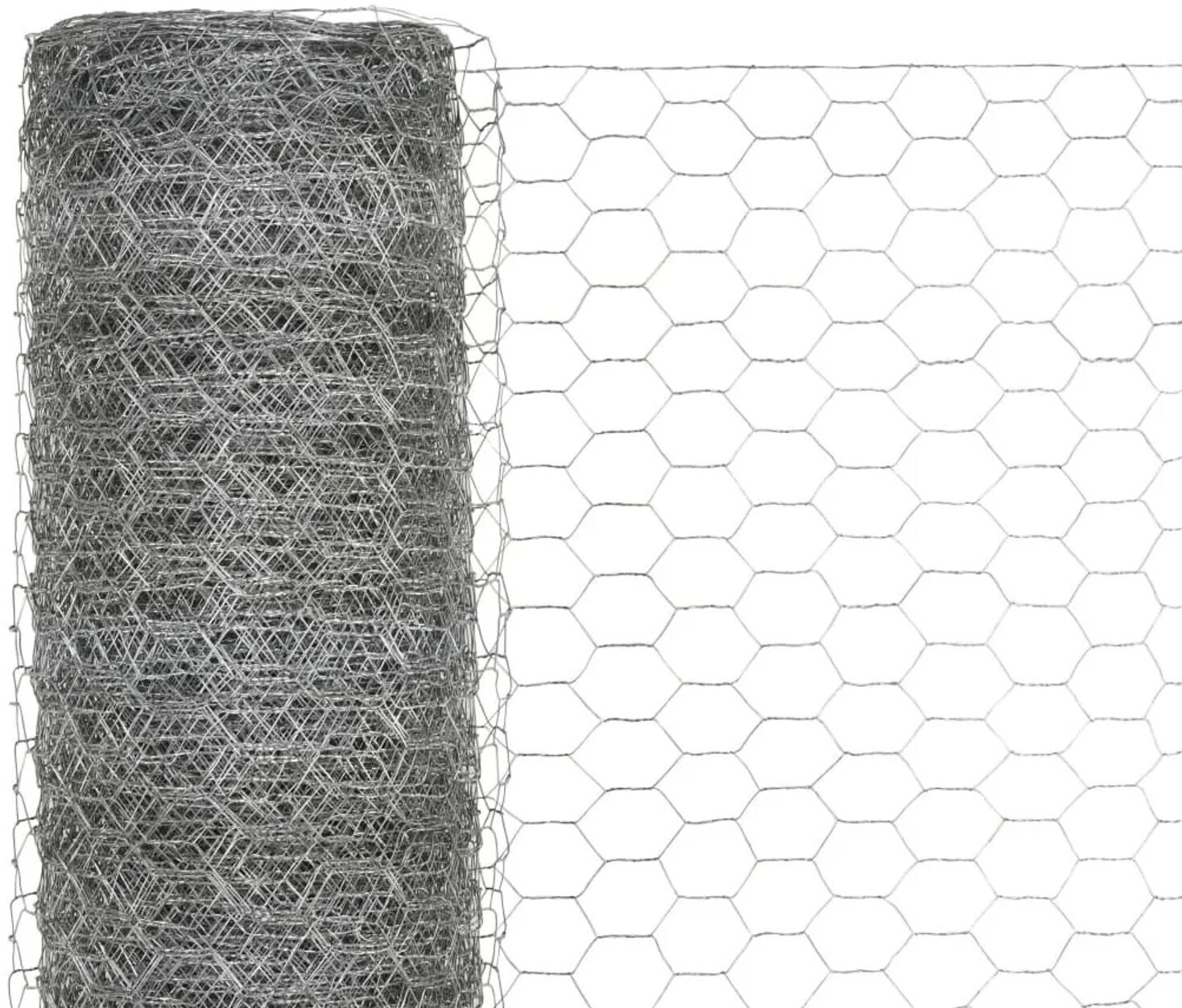 vidaXL vidaXL Wire Fence Galvanized Steel 25x1.2 m Silver (143328) - back view