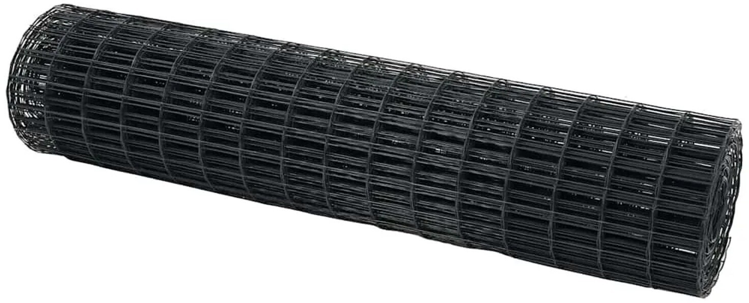 vidaXL Eurozaun Grau 1 x 25 m PVC-beschichtetes Eisen (42004541)