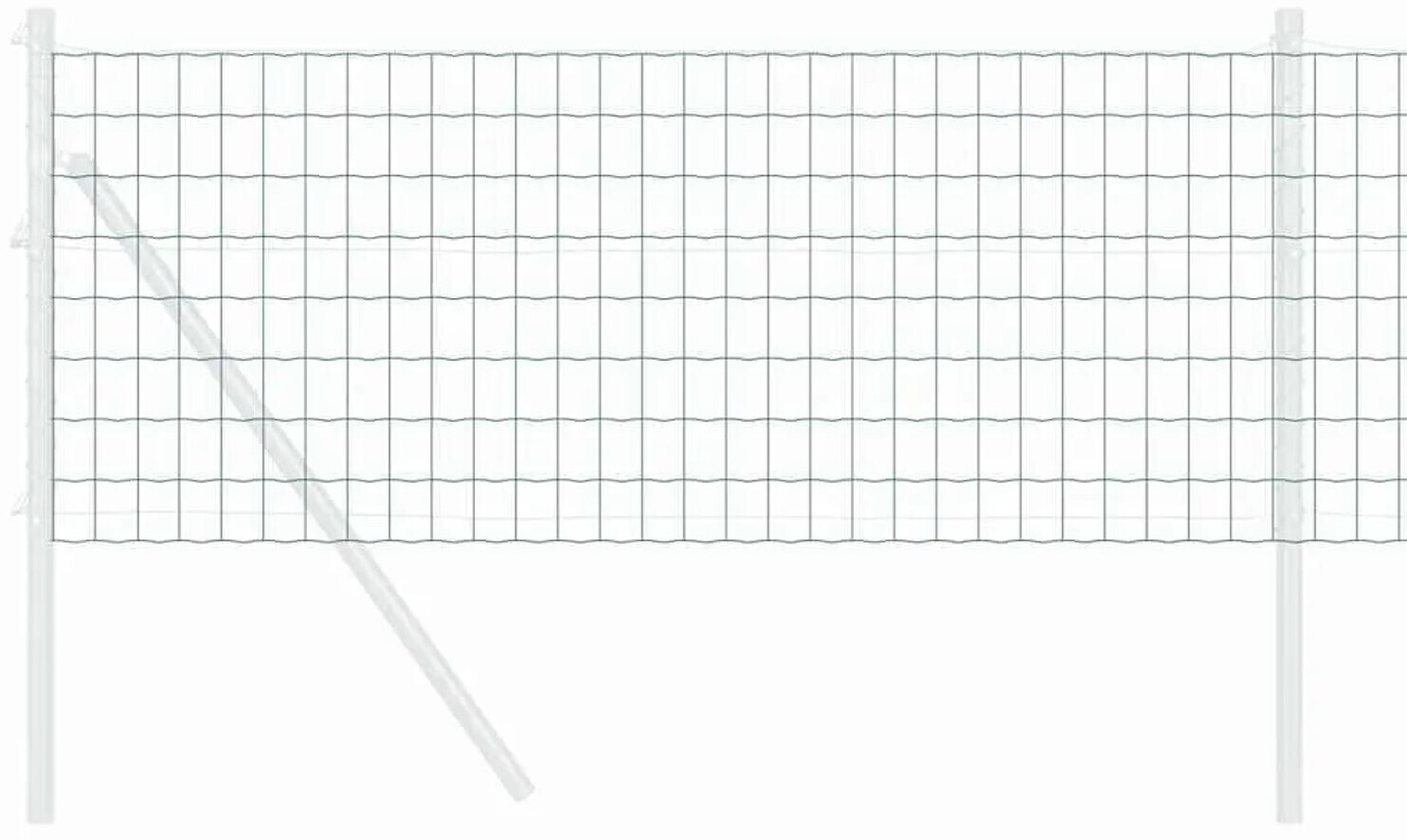 vidaXL vidaXL Green Euro Fence 0.4 x 10 m PVC-Coated Iron (42004338) - back view