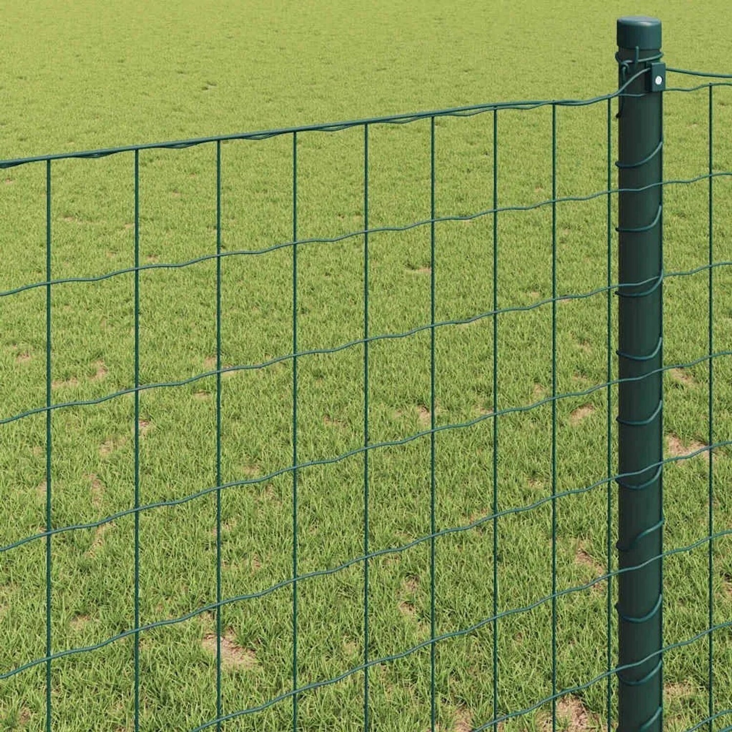 vidaXL vidaXL Green Euro Fence 0.4 x 10 m PVC-Coated Iron (42004338) - detail view