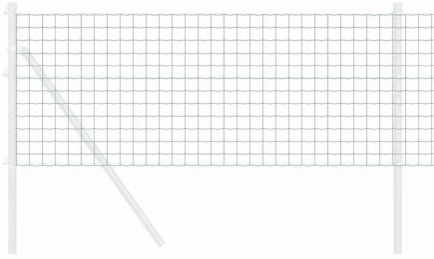 vidaXL vidaXL Green Euro Fence 0.4 x 10 m PVC-Coated Iron (42004330) - back view