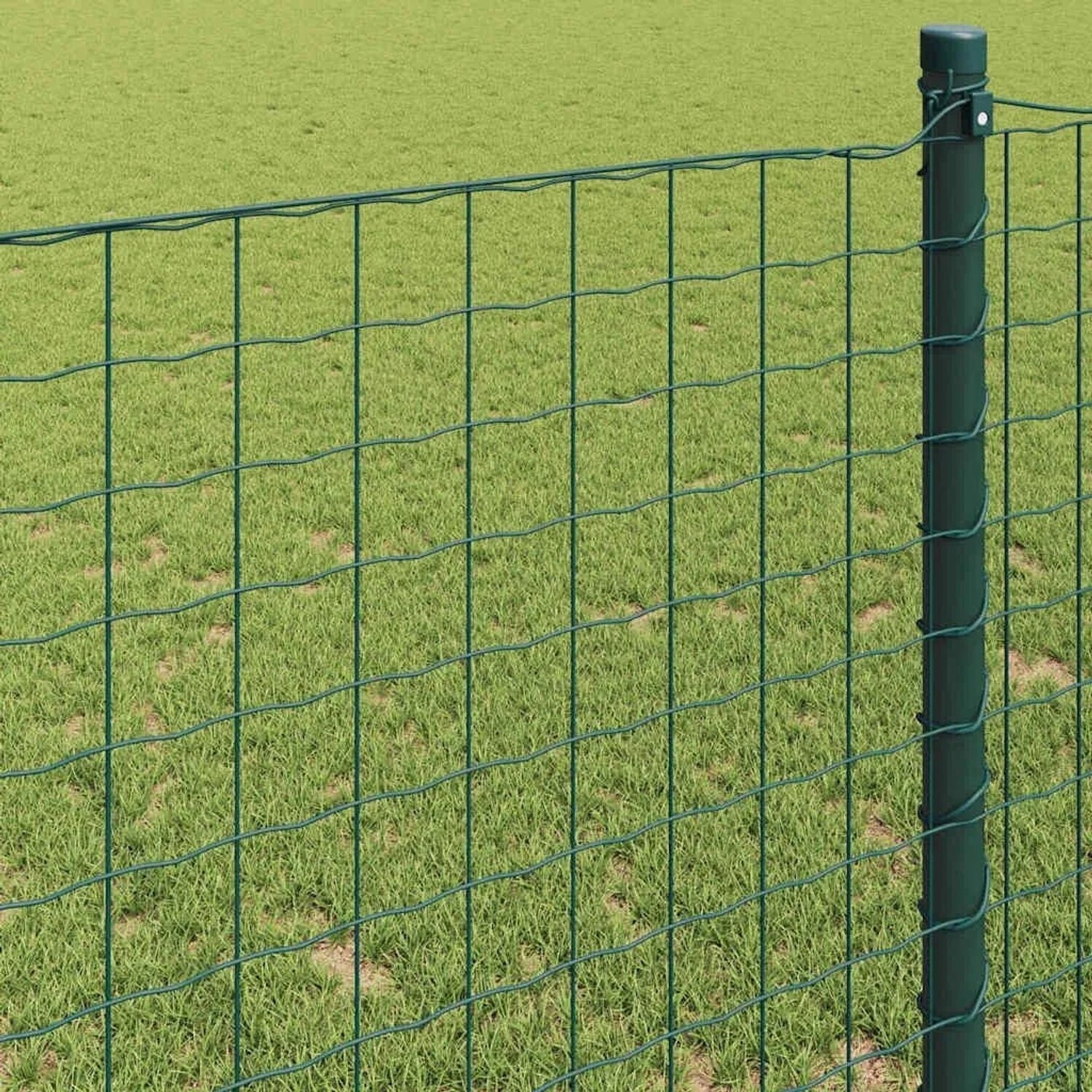 vidaXL vidaXL Green Euro Fence 0.4 x 10 m PVC-Coated Iron (42004330) - detail view