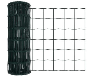 vidaXL Eurozaun Grün 0,6 x 25 m PVC-beschichtetes Eisen (42004403)