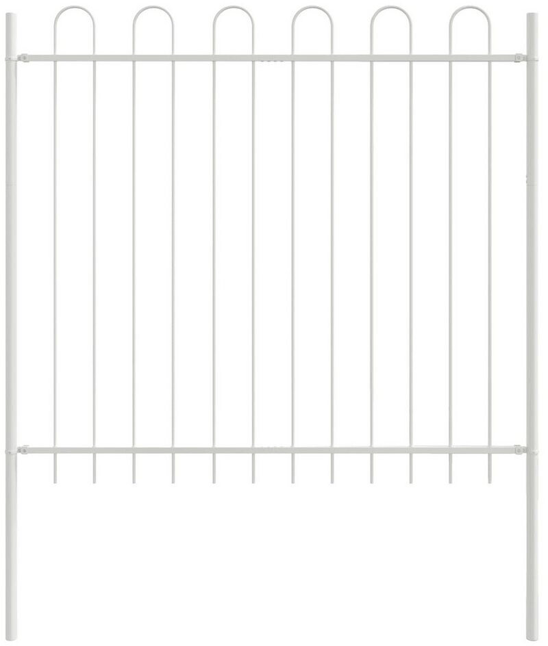 vidaXL Gartenzaun 2 pcs Grau 3,4 x 1 m Pulverbeschichteter Stahl (3334035)