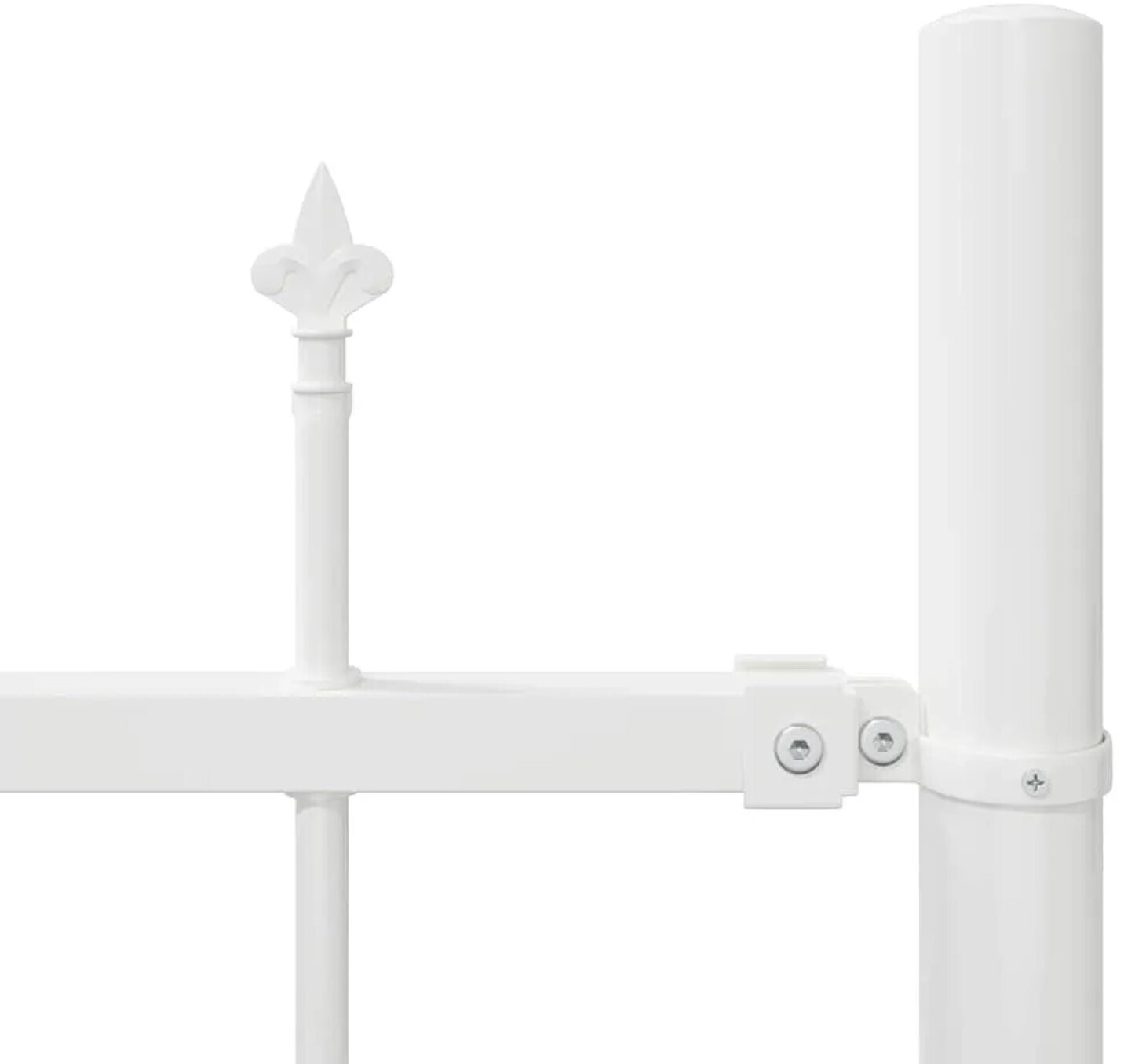 vidaXL vidaXL Garden Fence 2 Pieces White 170 x 165 cm Powder-Coated Steel (3360138) - view 7