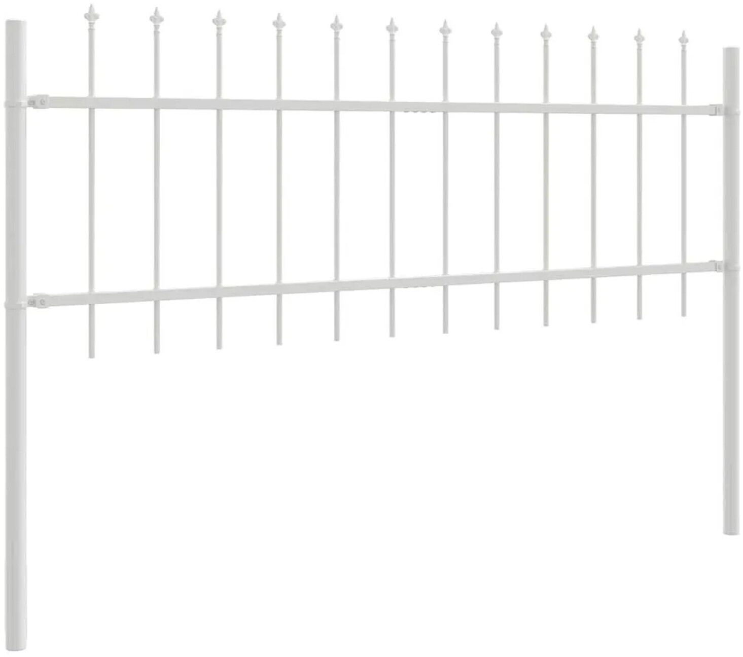 vidaXL vidaXL Garden Fence 3 Pcs White 5.1 x 0.6 m Powder-Coated Steel (3334058) - Product image 1 of 7
