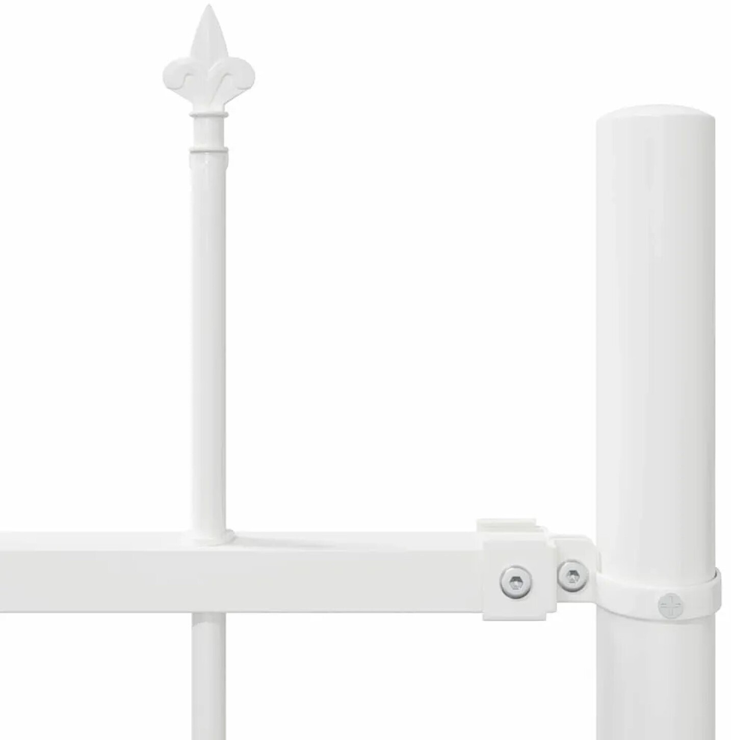 vidaXL vidaXL Garden Fence 3 Pcs White 5.1 x 0.6 m Powder-Coated Steel (3334058) - view 6