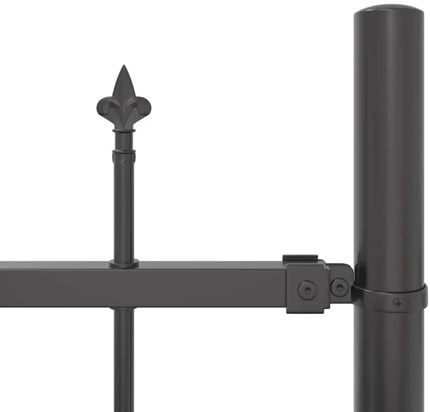 vidaXL vidaXL Garden Fence 4 Pieces Grey 170 x 165 cm Powder-Coated Steel (3360108) - view 6