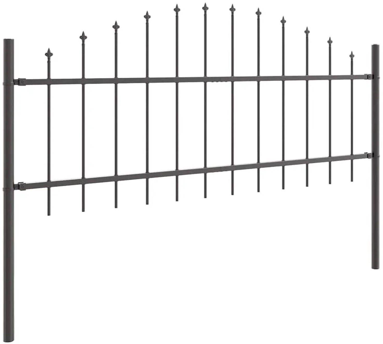 vidaXL vidaXL Garden Fence Gray 170 x 140 cm Powder-Coated Steel (42003902) - detail view