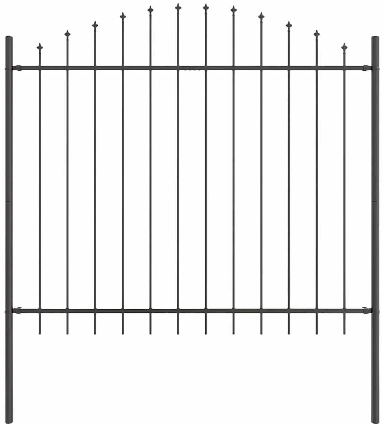 vidaXL vidaXL Garden Fence Gray 170 x 190 cm Powder-Coated Steel (42003905) - detail view