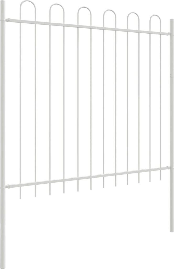 vidaXL vidaXL Garden Fence Grey 3.4 x 0.6 m Powder-Coated Steel (3334033) - view 6