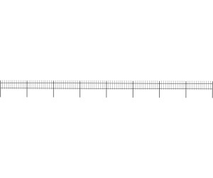 vidaXL Garden Fence with Steel Spearhead Fence 1426 x 60 cm Black (277600)