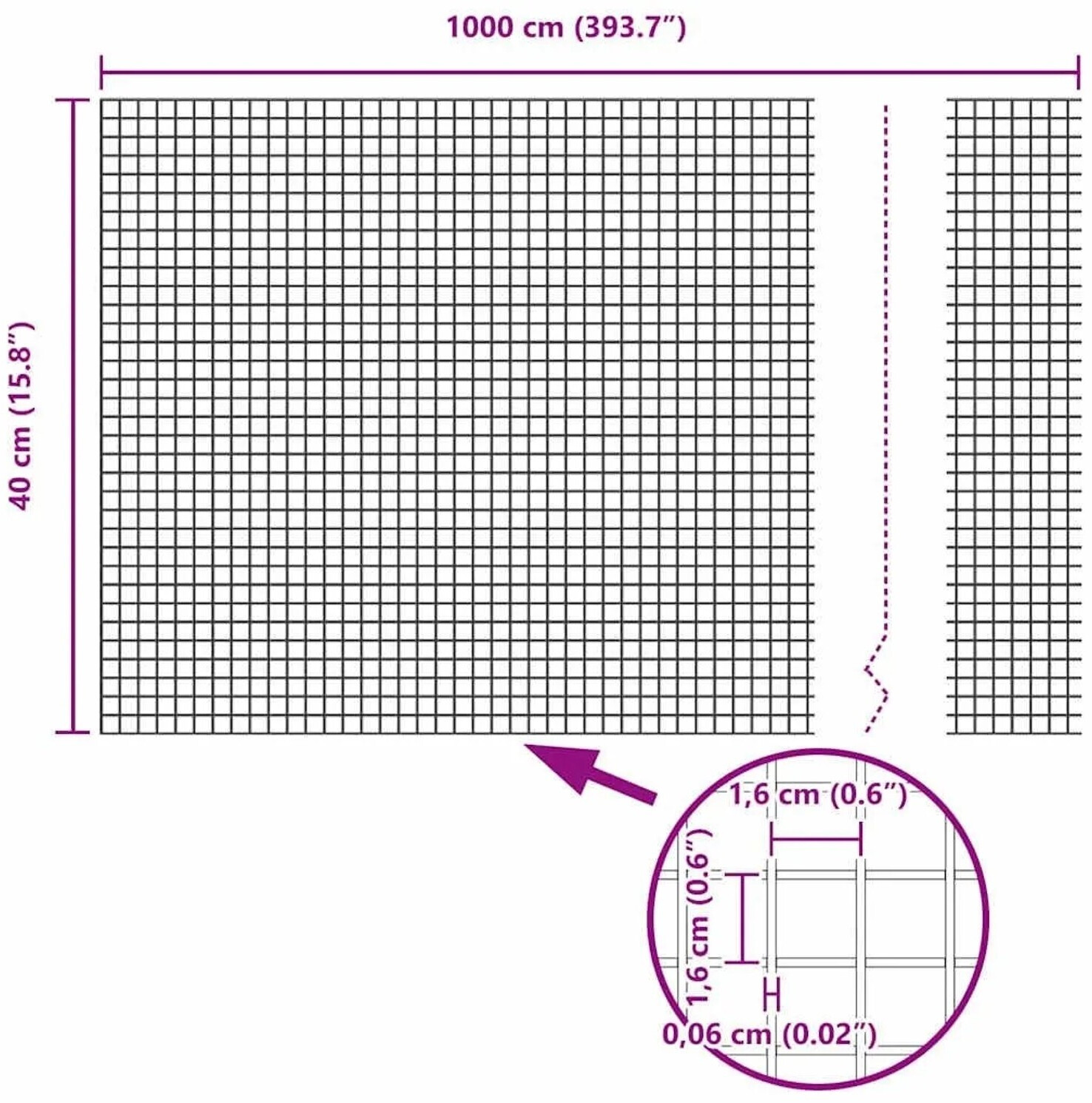 vidaXL vidaXL Welded Wire Fence Silver 0.4 x 10 m (42004874) - view 9