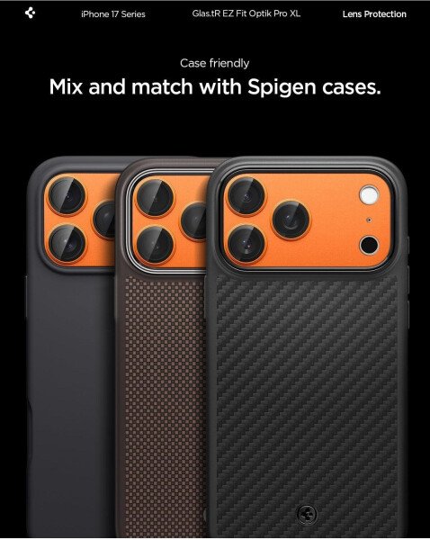 Spigen Glass tR EZ Fit Optik Pro XL 1 Pack Orange iPhone 17 Pro Max, Bild 17
