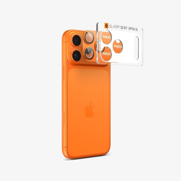 Spigen Glass tR EZ Fit Optik Pro XL 1 Pack Orange iPhone 17 Pro Max, Bild 6