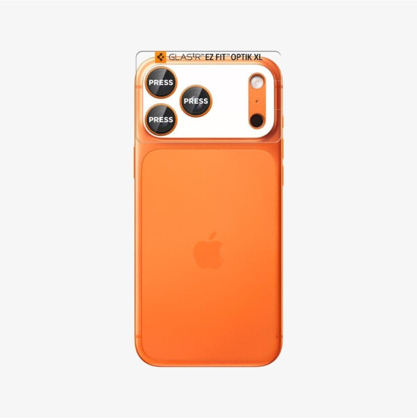Spigen Glass tR EZ Fit Optik Pro XL 1 Pack Orange iPhone 17 Pro Max, Bild 7