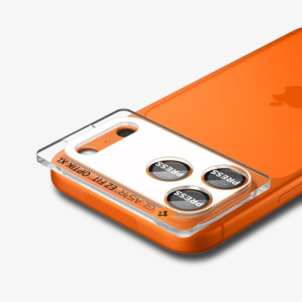 Spigen Glass tR EZ Fit Optik Pro XL 1 Pack Orange iPhone 17 Pro Max, Bild 10