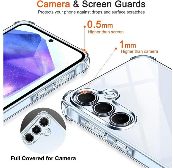 Coolgadget Hülle für Samsung Galaxy A55 5G Schutzhülle Anti Shock Handy Case Transparent Cover, Bild 2