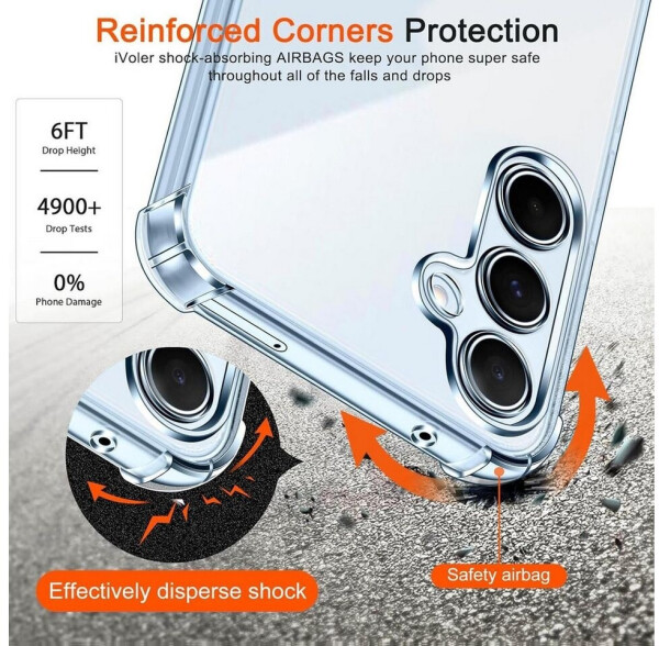 Coolgadget Hülle für Samsung Galaxy A55 5G Schutzhülle Anti Shock Handy Case Transparent Cover, Bild 4
