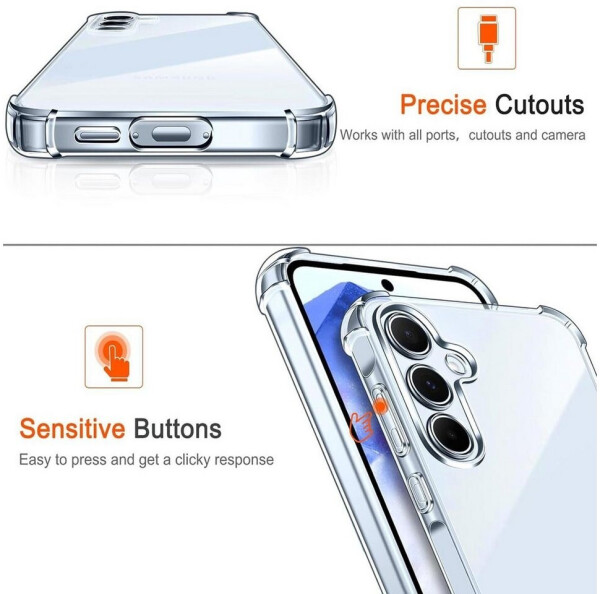 Coolgadget Hülle für Samsung Galaxy A55 5G Schutzhülle Anti Shock Handy Case Transparent Cover, Bild 6