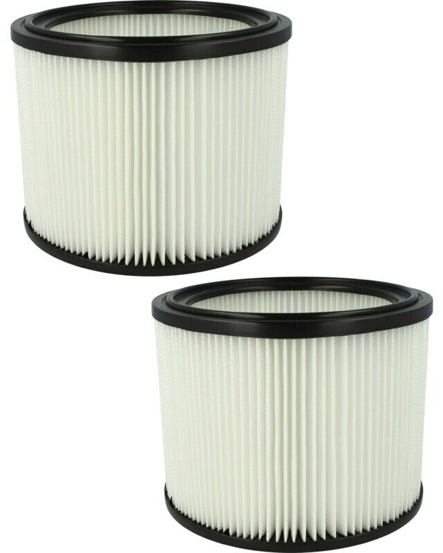 vhbw 2x Filterelement kompatibel mit Metabo asa 30 l pc Inox, 25 l pc Nass-/Trockensauger Feinstaubfilter, Papier / Gummi