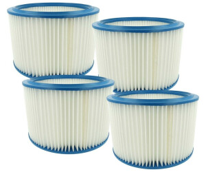 vhbw 4x Filterelement kompatibel mit Nilfisk Alto Attix 965-21 SD SC, 965-0L SDXC, 965-21 SD XC Nass-/Trockensauger Feinstaubfilter