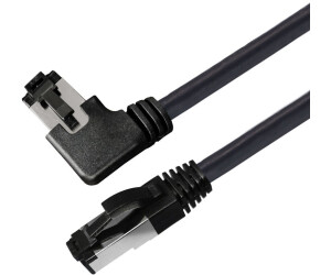 Maxtrack TI51-0,5L RJ45 Patchkabel CAT 8.1 S/FTP 0.50m Schwarz 90° nach rechts gewinkelt 1 St. (TI51-0,5L)