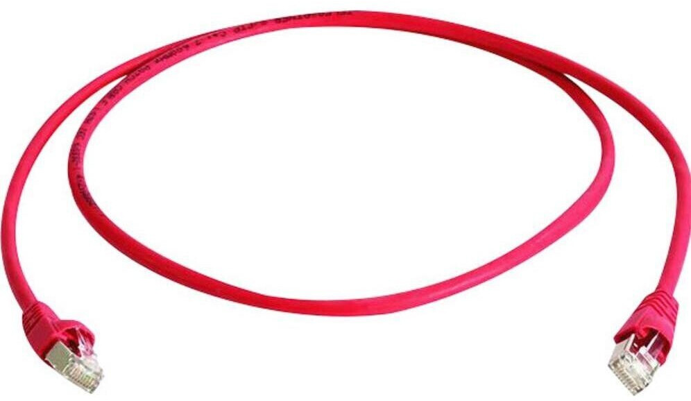 Telegärtner RJ45 (gekreuzt) Netzwerk Anschlusskabel CAT 6A S/FTP 0.50 Ohm Rot Flammwidrig (L00000A0118)