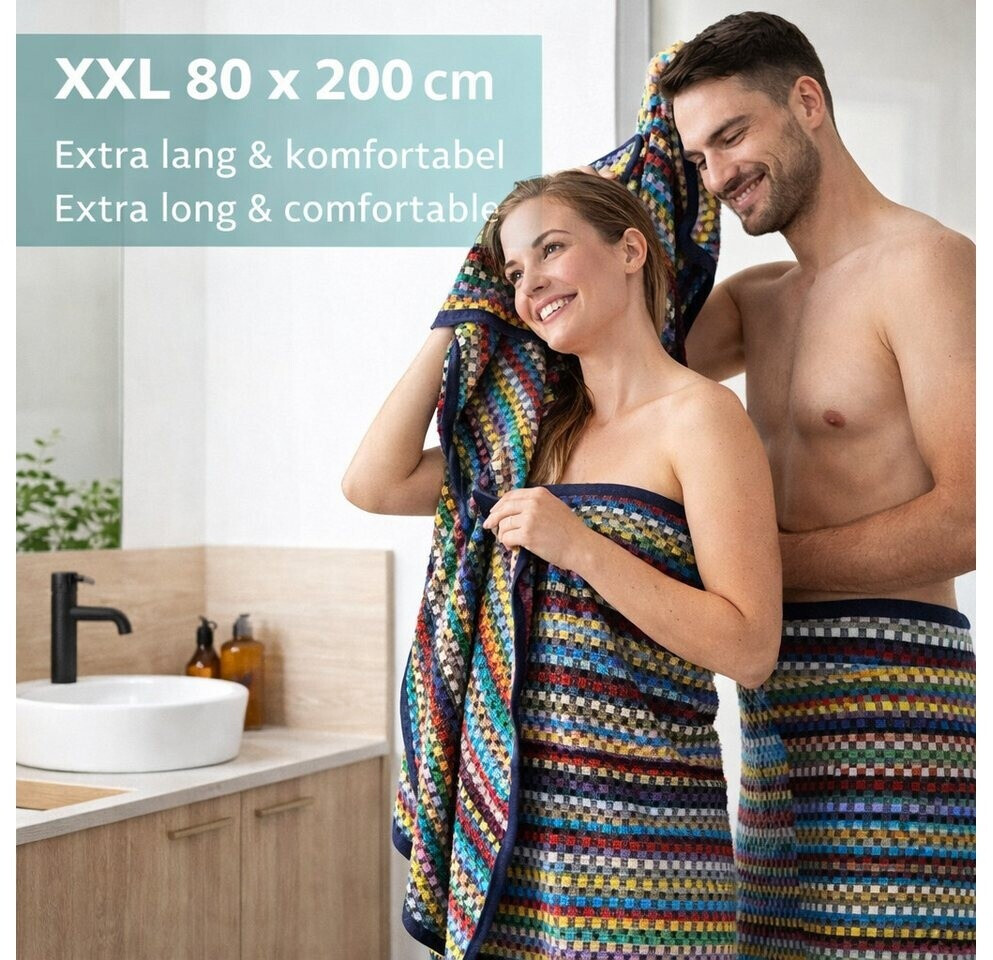 Betz Badetuch XXL KARO BUNT 200x80 cm (2-tlg.) ab 42,50 € (Oktober 2026)