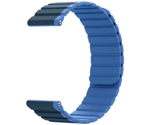 System-S Magnetic silicone strap compatible with Galaxy Watch 4, 5, 20mm blue