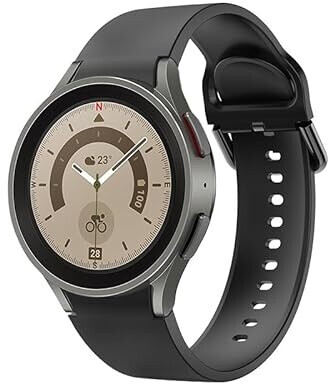 System-S Silicone strap compatible with Galaxy Watch 4, 5, 20 mm, black