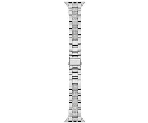 Michael Kors Stainless steel or acetate strap compatible with Apple Watch 38, 40, 41 mm gray/silver (MKS8046)