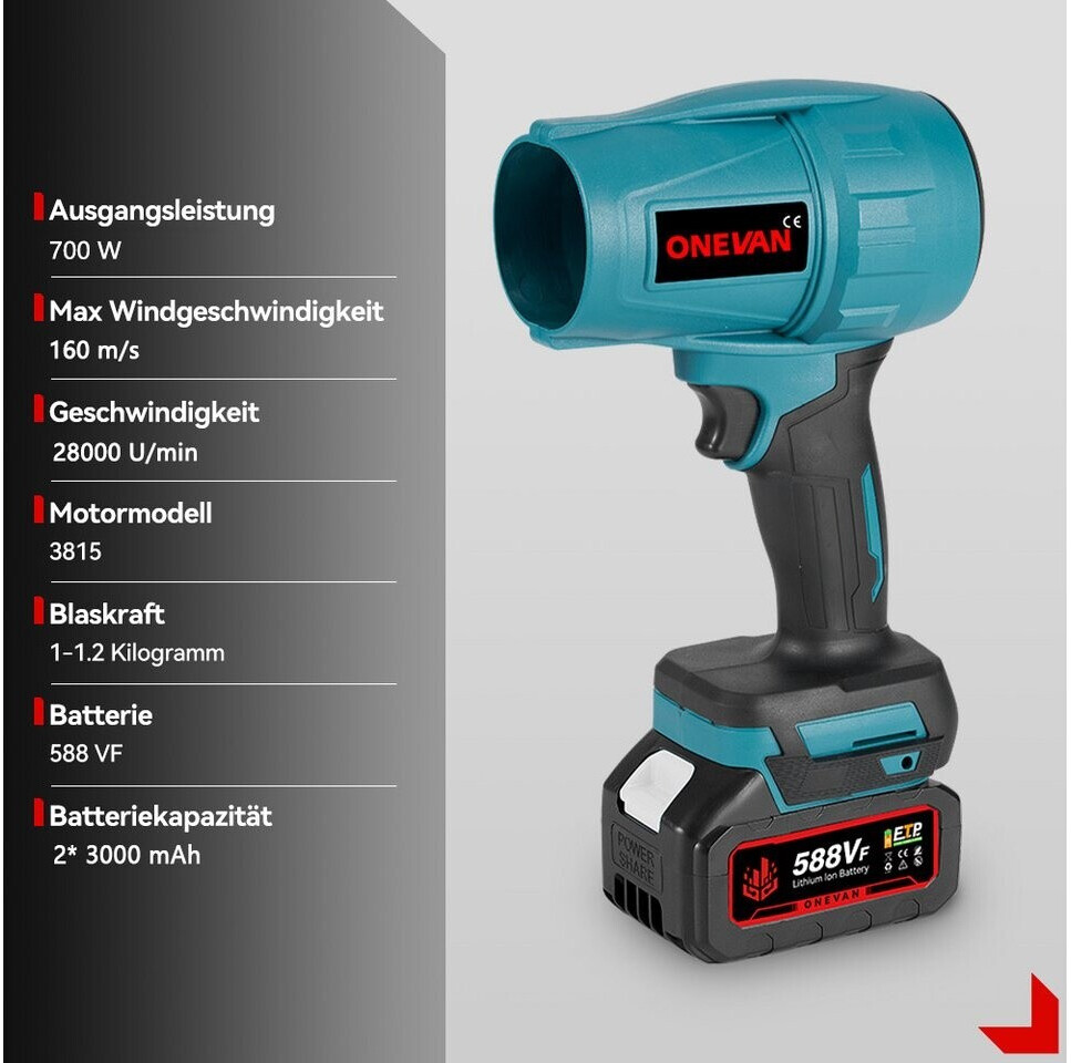 Onevan Onevan 160 Brushless Turbo Jet Fan - alternate view