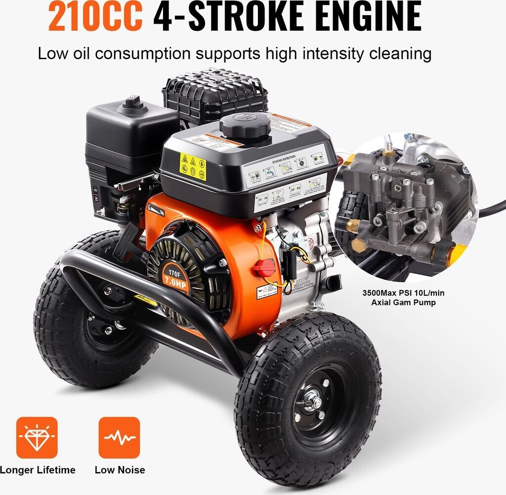 VEVOR VEVOR Petrol high-pressure cleaner 3500 PSI 10 l/min 2.6 GPM - back view