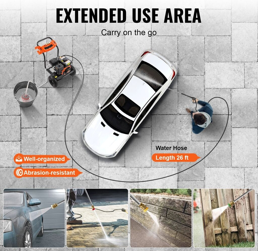 VEVOR VEVOR Petrol high-pressure cleaner 3500 PSI 10 l/min 2.6 GPM - view 6