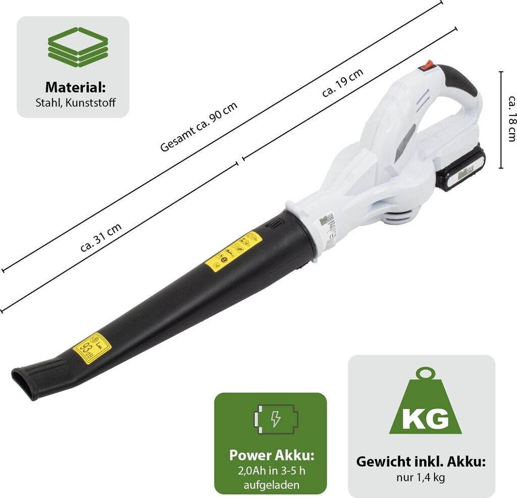 Trutzholm Trutzholm Cordless Leaf Blower 20V 37789 - side view