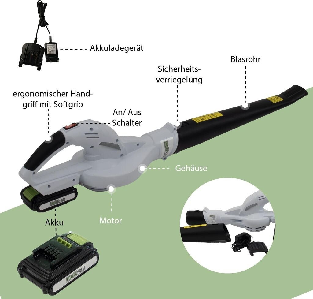 Trutzholm Trutzholm Cordless Leaf Blower 20V 37789 - back view