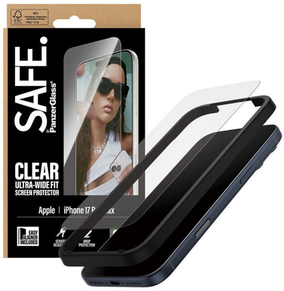 PanzerGlass Screen Protector iPhone 17 Pro Max | Ultra-Wide Fit w. EasyAligner, Bild 5