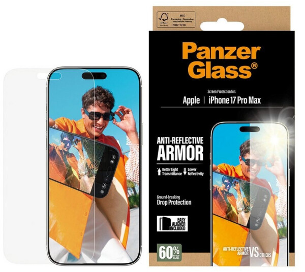 PanzerGlass Anti-Reflective Armor Screen Protector iPhone 17 Pro Max w. EasyAligner, Bild 2