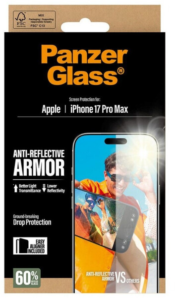 PanzerGlass Anti-Reflective Armor Screen Protector iPhone 17 Pro Max w. EasyAligner, Bild 3