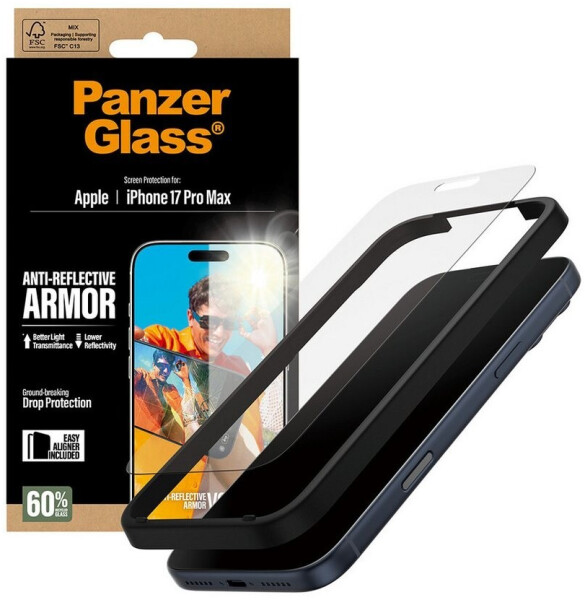PanzerGlass Anti-Reflective Armor Screen Protector iPhone 17 Pro Max w. EasyAligner, Bild 5